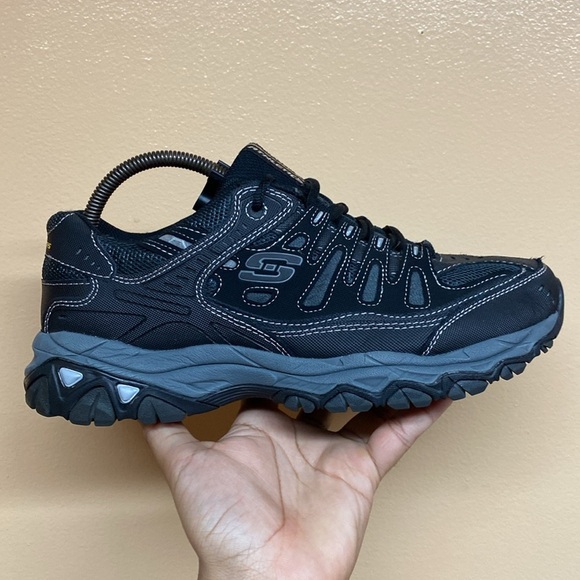 Skechers After Burn Memory Fit Sneakers “Black Charcoal” - Picture 6 of 16